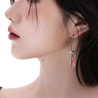 kimitoshi summertimevolcanic stone stud earrings twisted line earrings sense of luxury light luxury unique earrings female cool