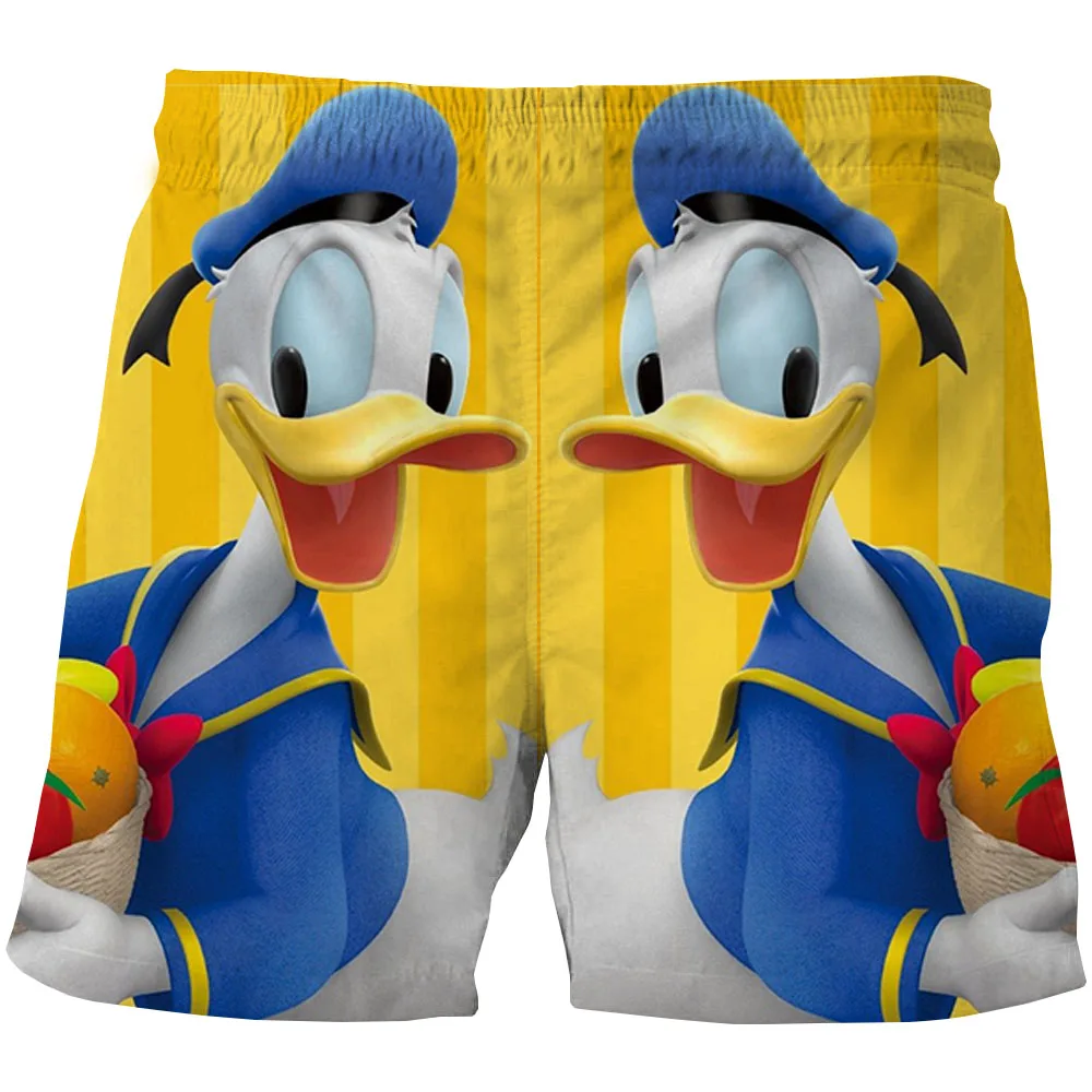 Disney Donald Duck Cartoon Printing Shorts New Summer Boys And Girls Casual Pants Fashion Shorts Cute Print Male children 3-14T