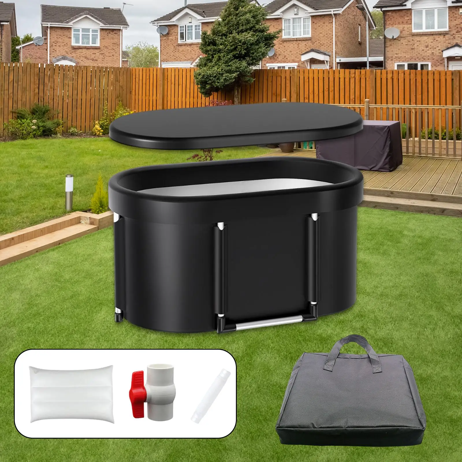 Ванна для льда Складная душа большая ванна купания портативная спортсменов