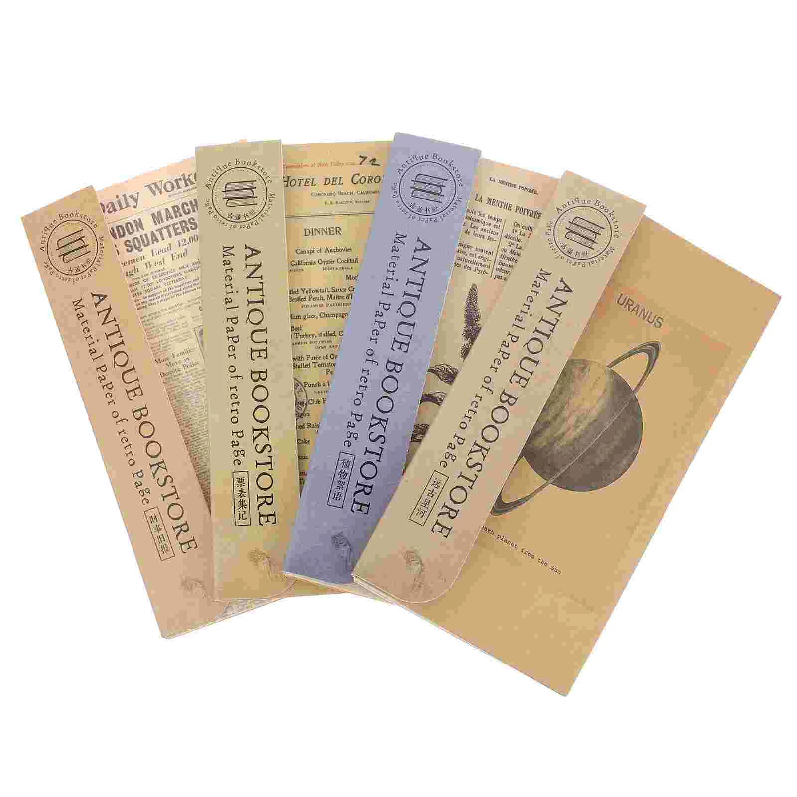 

4 Sets Country Decor Pocket Material Paper Scrapbook DIY Vintage Craft Sticker Planner Materials Collection
