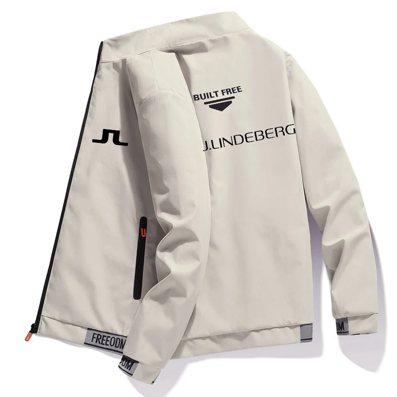 Куртка-бомбер 2022 J Lindeberg Golf мужской кардиган уличная бейсбольная трикотажная