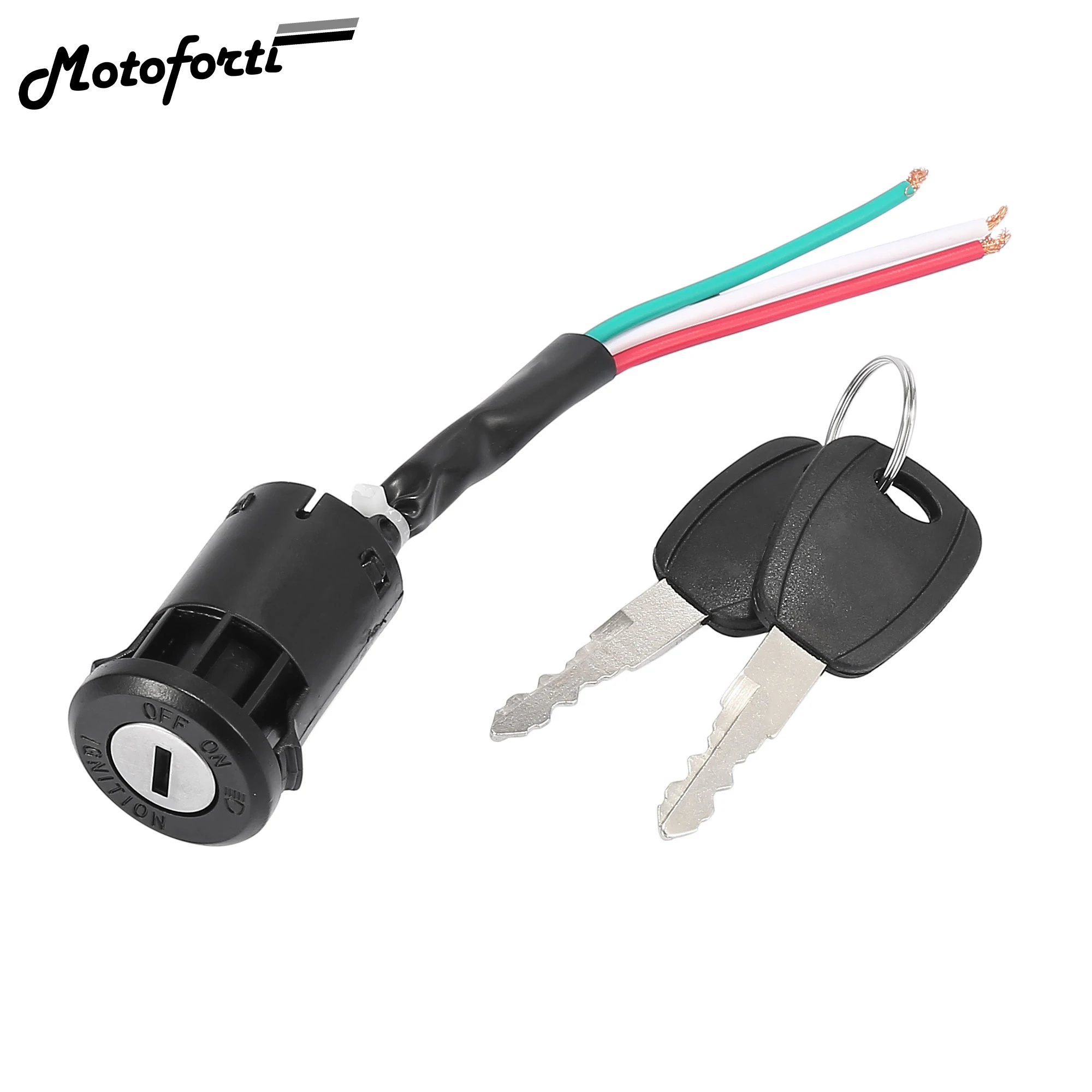 

Motoforti 3 Wires Motorcycles Motorbike Scooter Go Kart ATV Electric Bikes Ignition Switch Lock With Keys Accessories