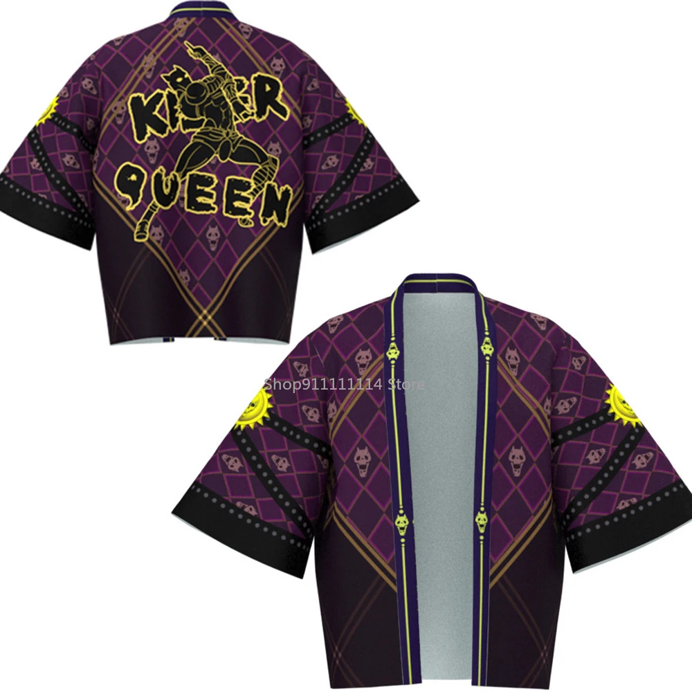 

JoJos Bizarre Adventure Haori Yoshikage Kira Bruno Bucciarati Cosplay Costumes Anime Kimono Women Men Summer Casual Clothes