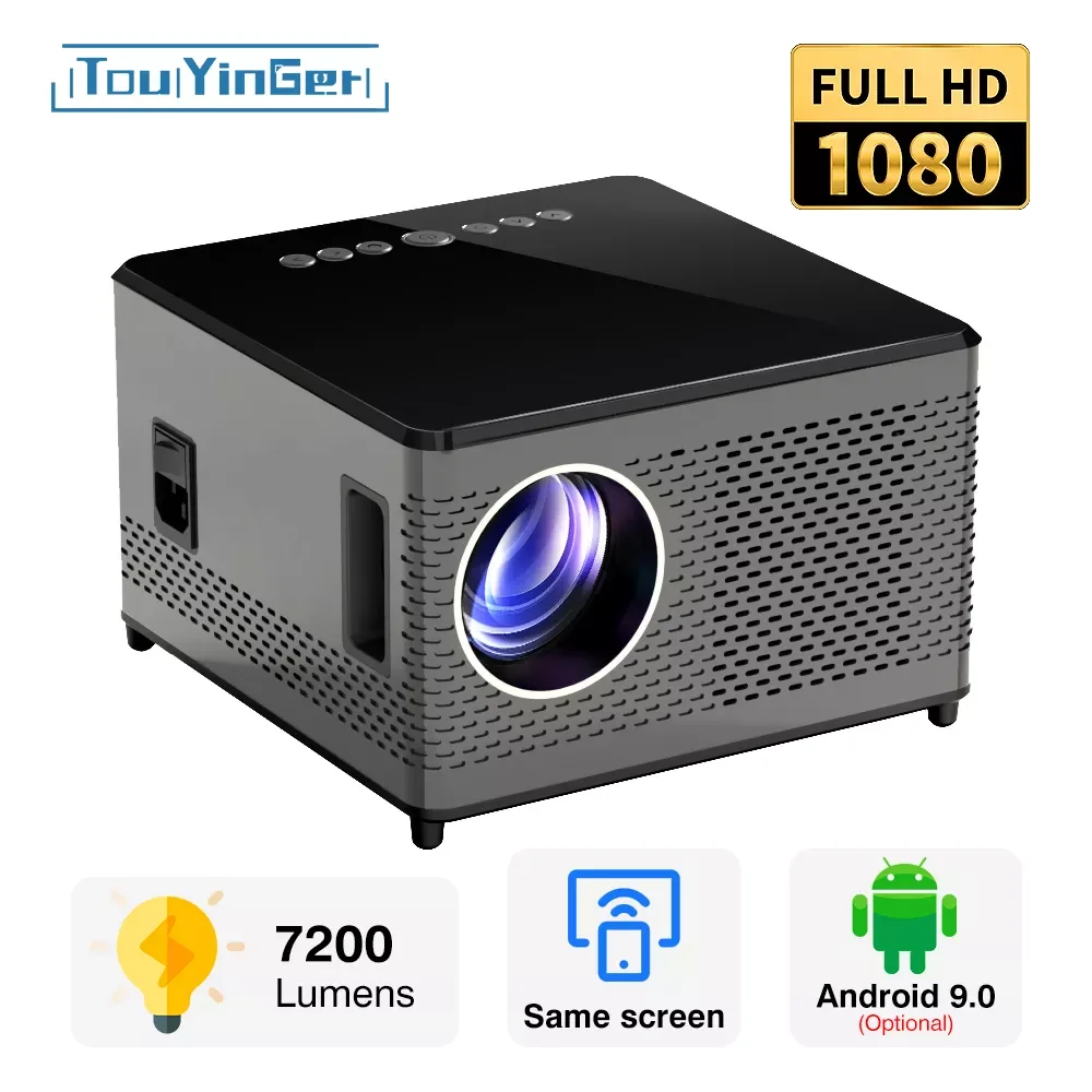 

New Touyinger T10 7200 Lumens Led Projector Native 1080P Home Theater Android Smartphone Wifi Miracast Bluetooth Speaker Cinema
