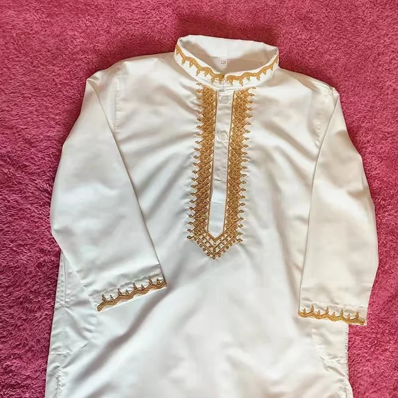 New Muslim Fashion Children Suits Arabic Abayas Dubai Tracksuit Men Pakistan Ropa Para Hombre Clothes for Men Islamic Clothing