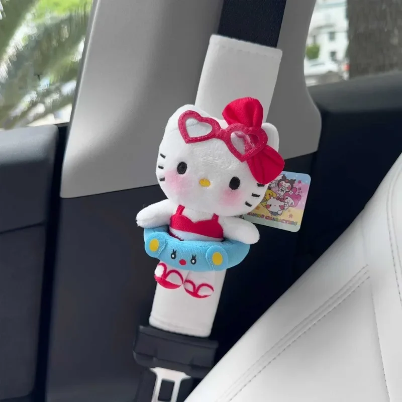 Чехол для автомобильного поворотного ремня безопасности с аниме HelloKittys плюшевая
