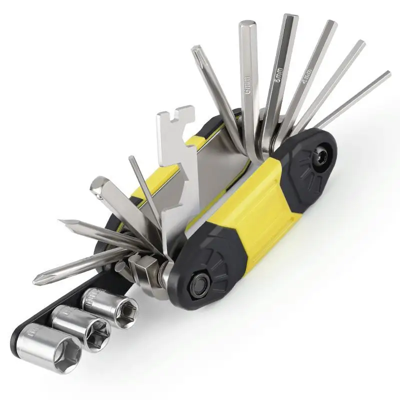 

Multi Tool Folding Hex Wrench Set Flat Head Motorcycle Multipurpose Screwdriver Kit Portable Spoke Repair Hand Tools