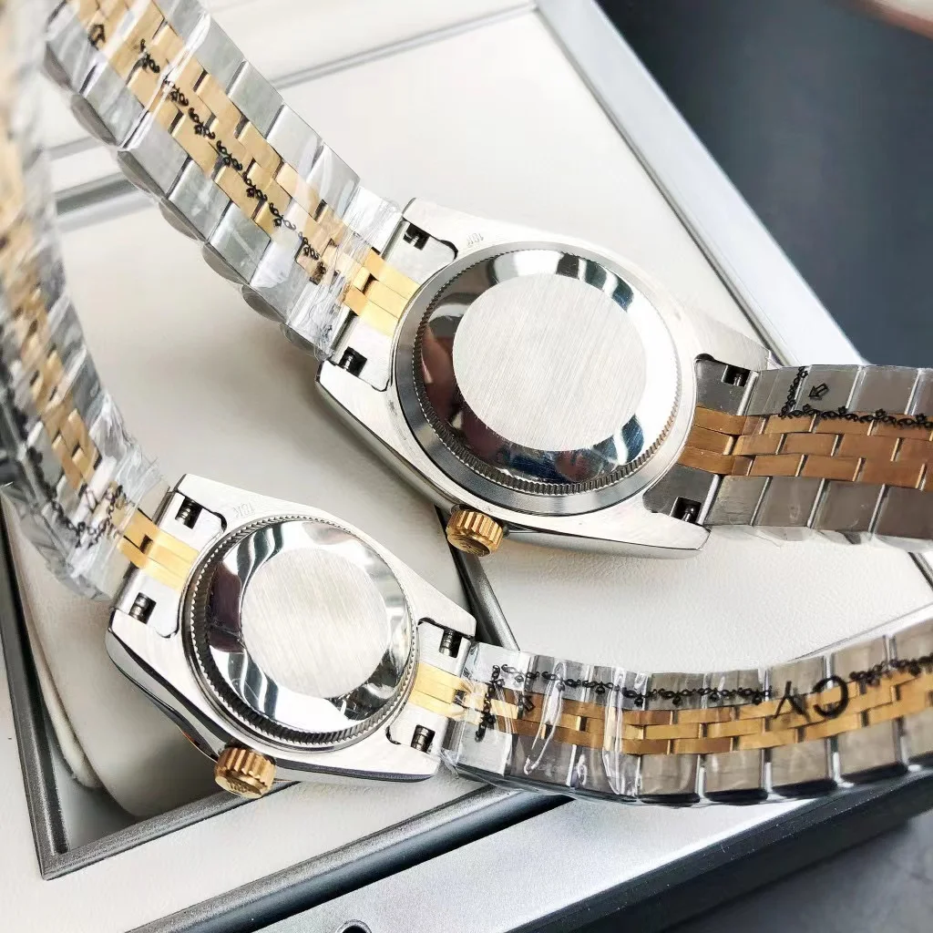 Top high quality luxury brand women mens Couple Watch date just Automatic mechanical waterproof 316L sapphire crystal aaa gift