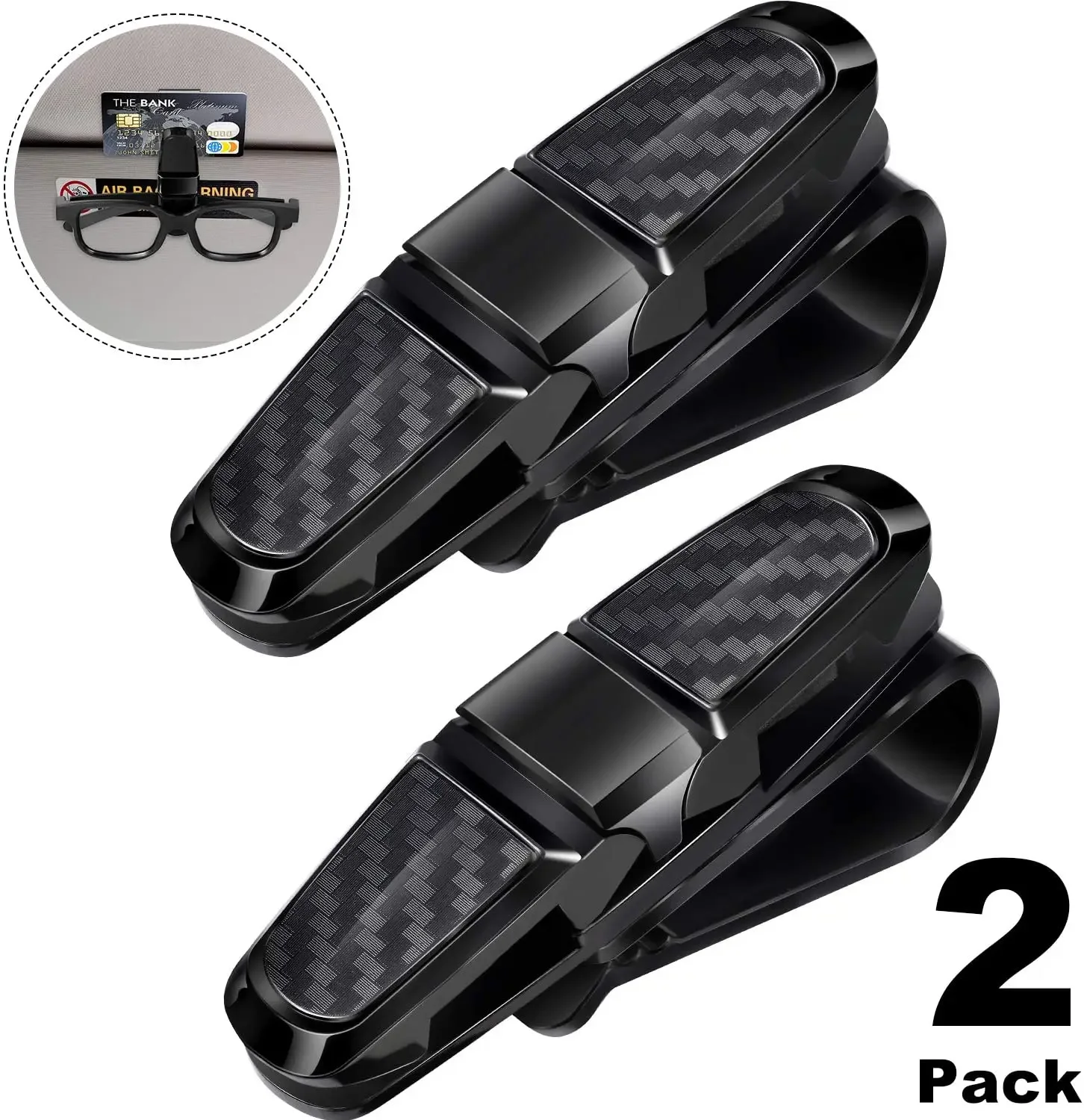 

2 шт., автомобильный солнцезащитный козырек, зажим для солнцезащитных очков, автомобильный держатель для очков, портативный зажим для билетной карты, чехол для очков из АБС-пластика, аксессуары для салона автомобиля