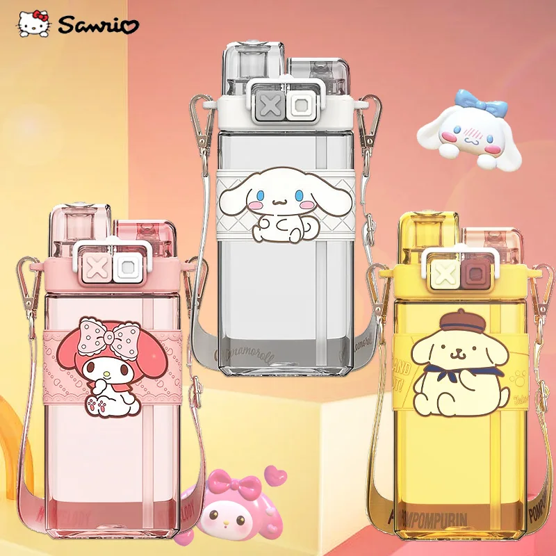 

2023 New Sanrio Punk Water Cup Creativity Cinnamoroll Animation Plastic Cup Fashion Water Cup Water Bottle Boy Girl Toy Gift