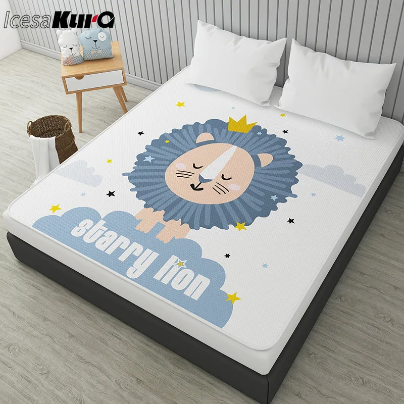 

Polyester Fiber Waterproof Mattress Protector Bed Cover King Size Kids Summer Sleeping Mat Queen Mattress Cover Fitted Sheet