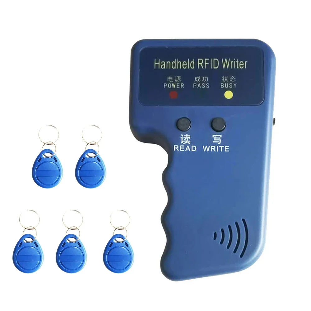 Фото Ручная копия 125 кГц EM4305 T5577 RFID смарт-дубликатор копир писатель программатор считыватель 5 шт. перезаписываемые карты №2