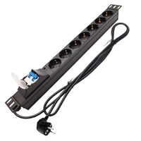 network cabinet rack power strip 8ac unit european germanfrench socket 16a dual air switch 2meter extension cord
