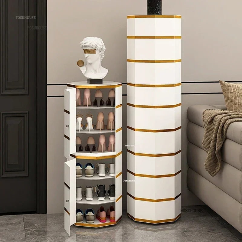 Европейский ультраузкий круглый органайзер для обуви домашний вход поворотные