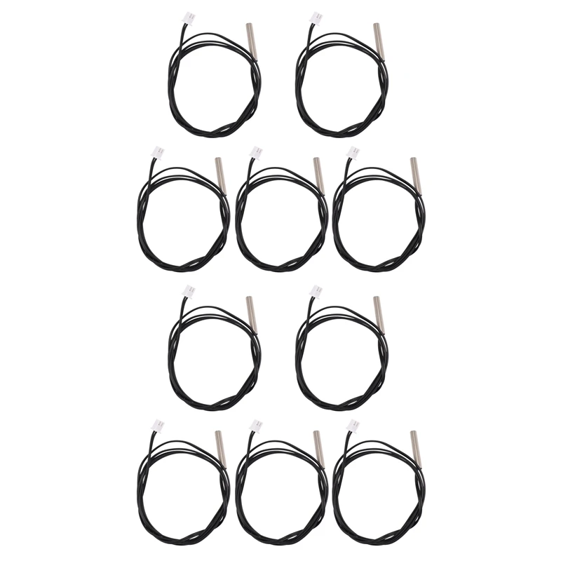 

Водонепроницаемый зонд с датчиком температуры, 10 шт., 1 метр, из нержавеющей стали 10K 3950, цвет черный и серебристый