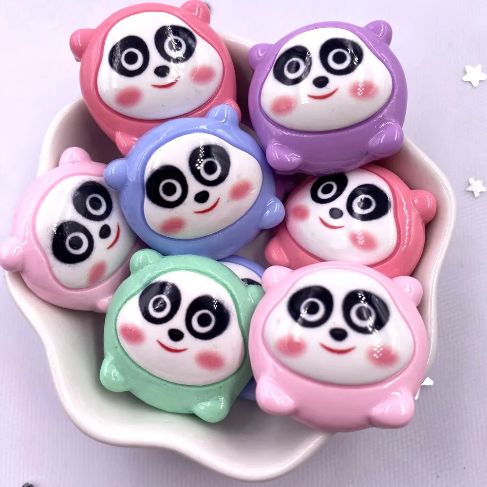 

10 шт. каучуковая мультяшная Милая панда с плоским основанием фигурка животного кабошон домашний декор «сделай сам» Скрапбукинг рукоделие б...