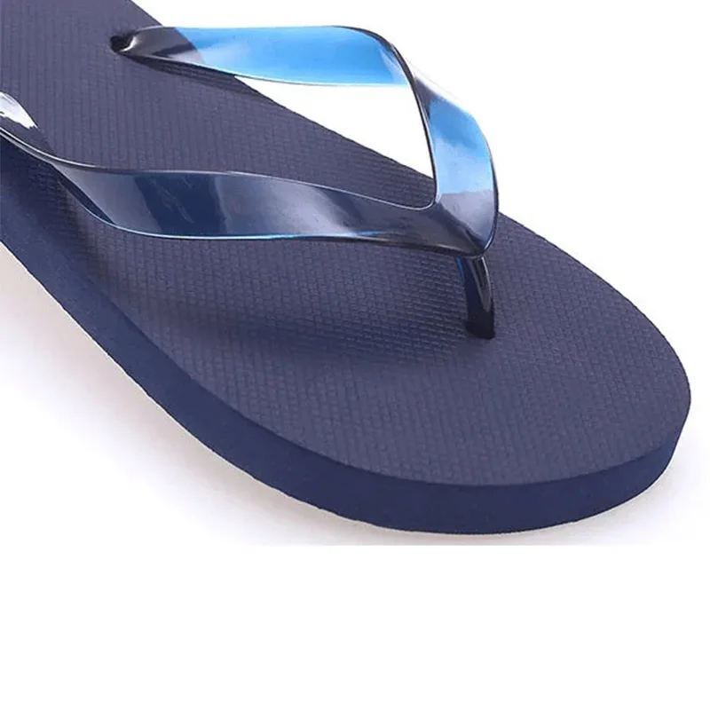 Summer Men Slippers Fashion Simple Outdoor Men Flip-flops Beach Flat Sole Non-slip Male Shoes Rubber Basic Sandals images - 6