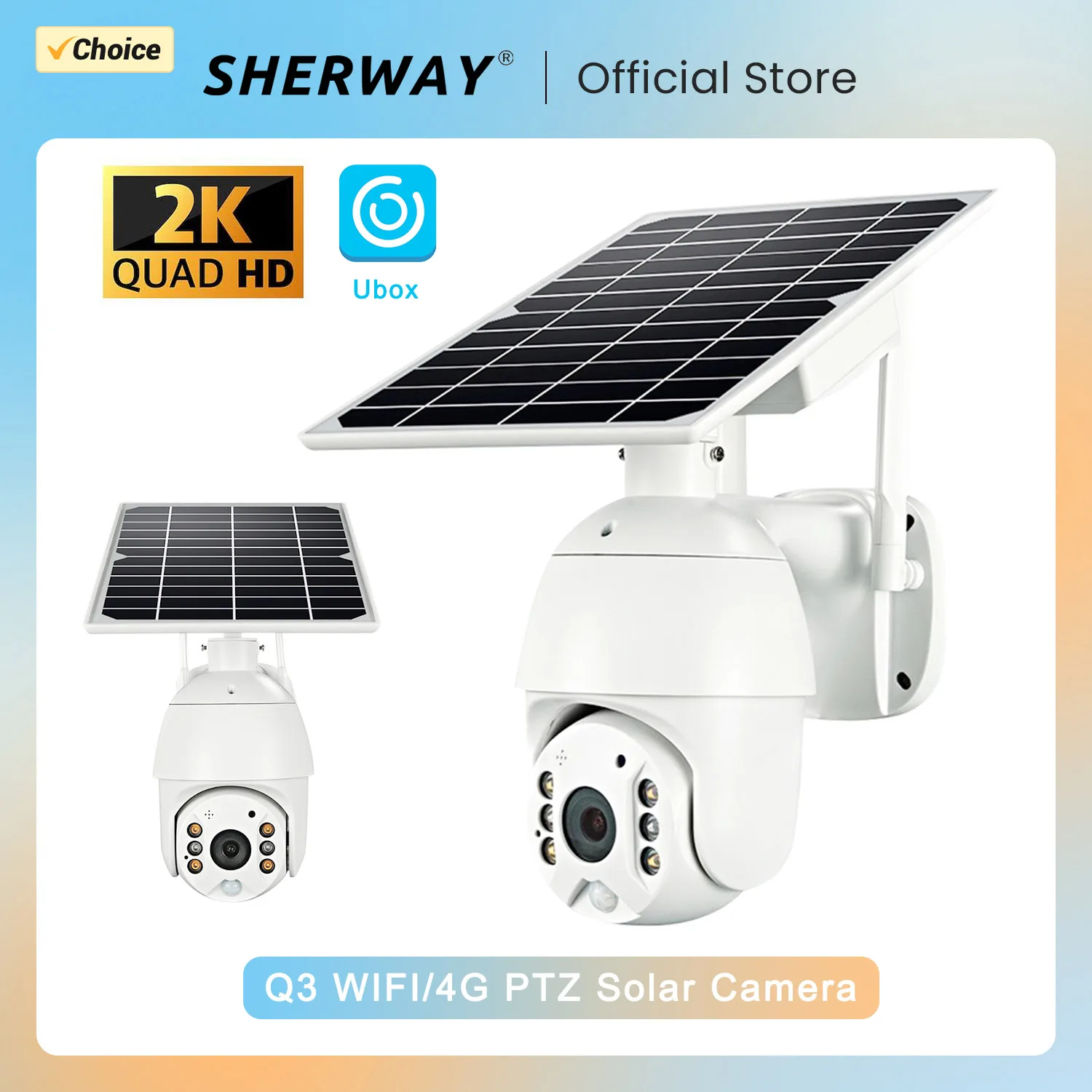 

Q3 2MP/4MP Solar IP Camera 4G WIFI Camera Solar Panel Outdoor Monitoring CCTV Camera Ubox Two-way Intrusion Alarm Long Standby