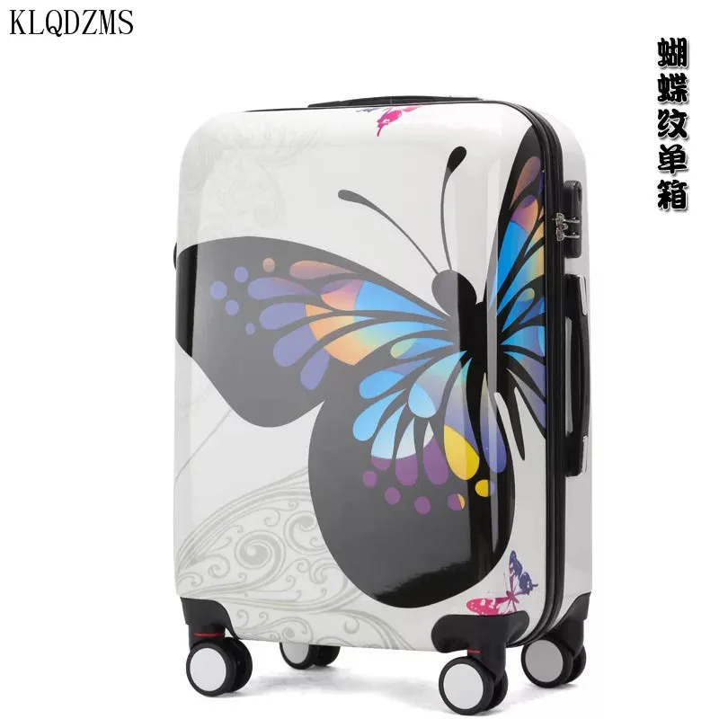 KLQDZMS 20/24/28inch ABS New Universal Cosmetic Bag Rolling Luggage Set Spinner Suitcase with Wheels Trolley Bag