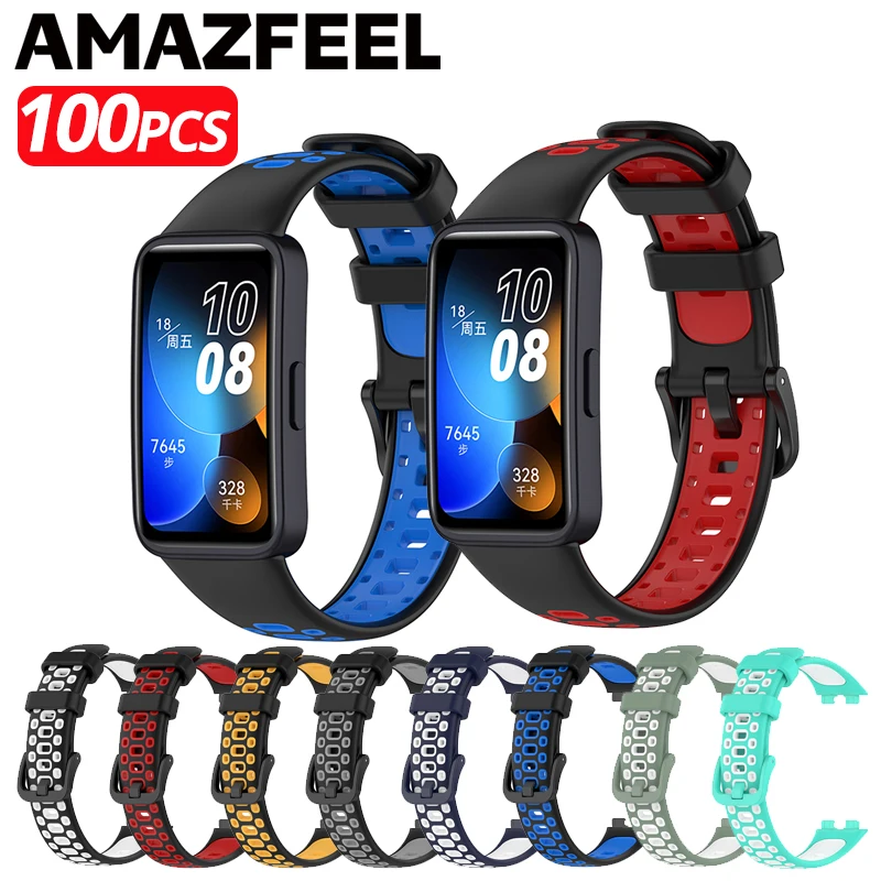 

Ремешок спортивный силиконовый для смарт-часов Huawei Band 8, 100 шт.