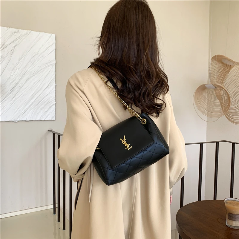 

Luxury Designer Chain Shoulder Tote Bag Summer Fashion Versatile Classic Casual Crossbody New 2023 PU Leather Handbags For Women