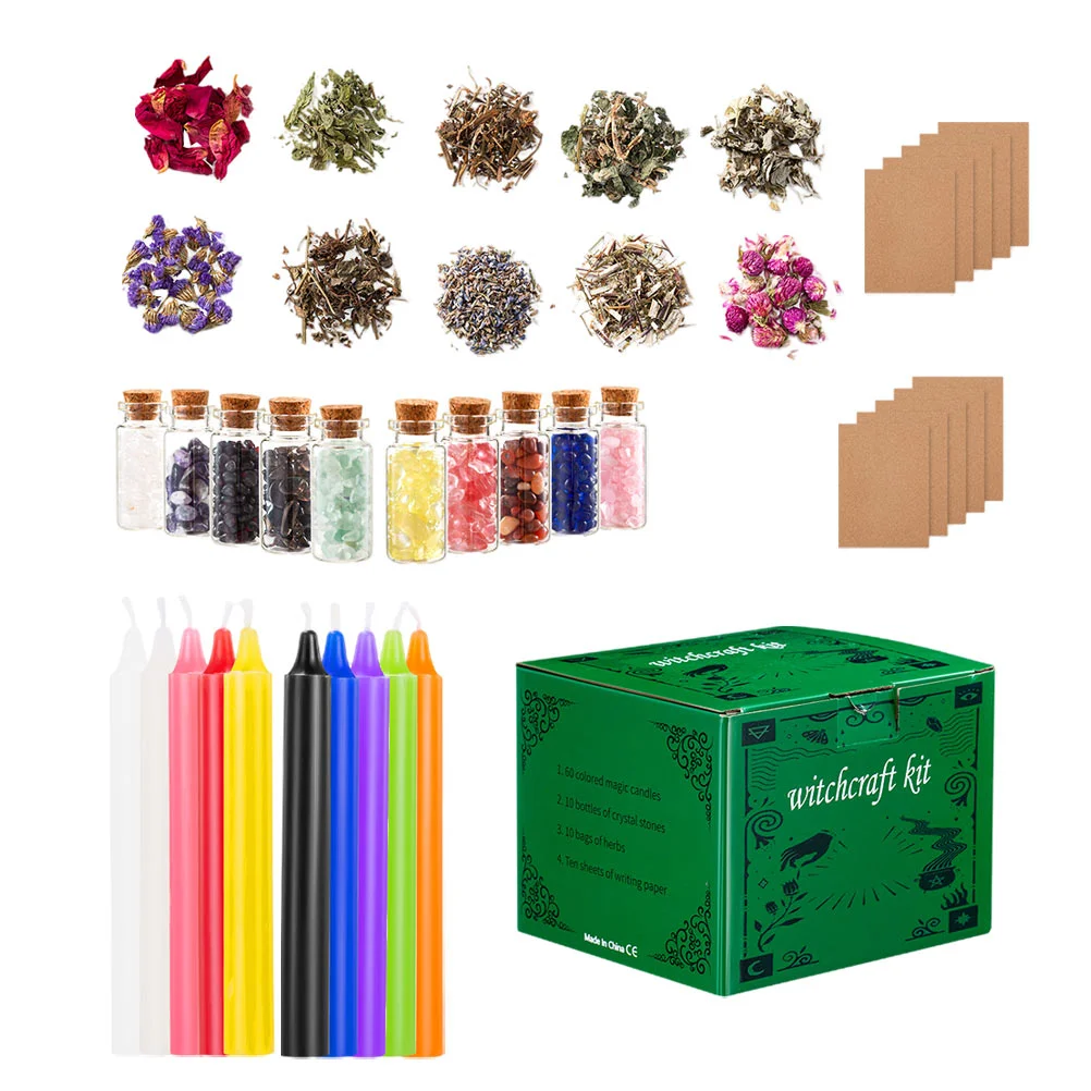 

DIY Supplies Aromatherapy Crystals Kit Rituals Spells Wax Accessory Dried Flower Mini Tool Suite