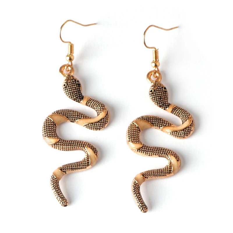 

Punk Luminous Snake Earrings for Women Girl Vintage Crazy Twisted Snake Shape Dangle Earring Animal Long Brinco Fashion Jewelry