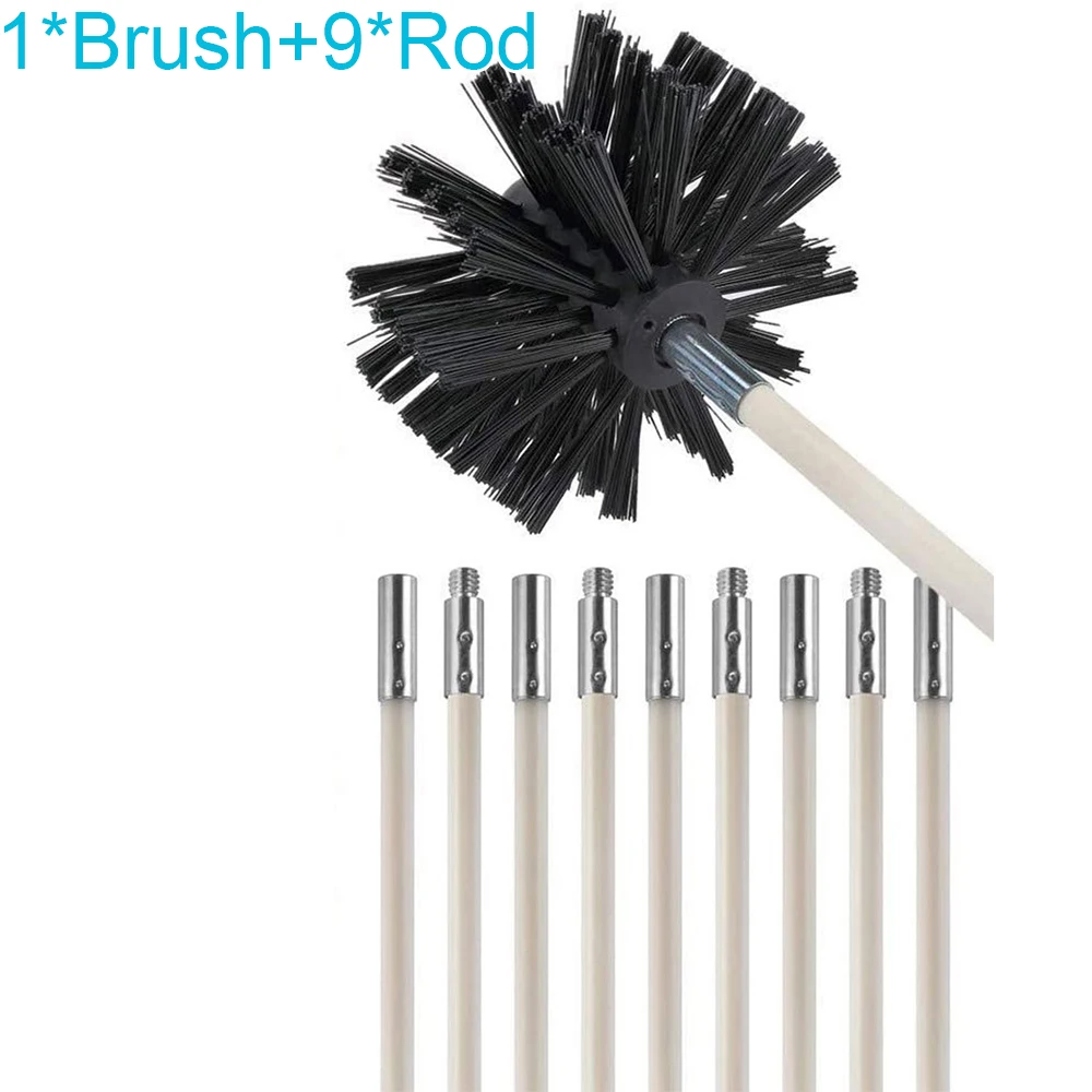 

1PCS Flexible Flue Brush Rods Chimney Brush Kit Chimney Sweep Soot Cleaning Rod Home Improvement Heating Cooling Air Fireplaces