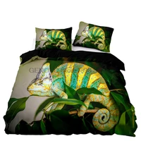 natural style duvet cover color lizard print bedding sets quilt cover 220x240 with pillowcase for single double bed full size