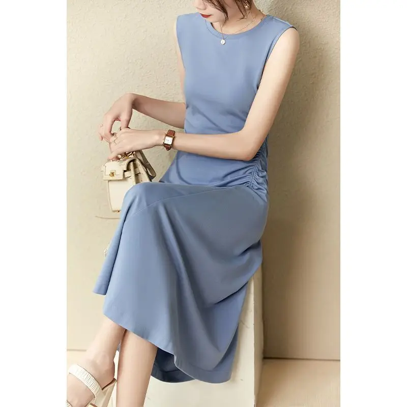 

Sleeveless Dress Elegant Temperament Skirt