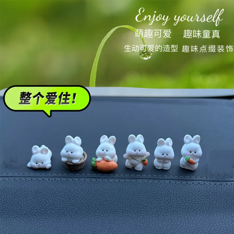 

Милая мини-утка-кролик, аксессуары для приборной панели автомобиля, забавные цыплята, декор для зеркала заднего вида автомобиля, украшения для интерьера, сказочный сад, подарок для дома