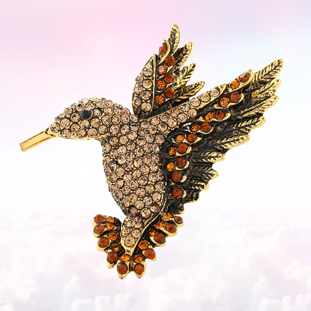 

Brooches Gemstone Lapel Bird Jewelry Diamond Collar Animal Girls Broch Enamel Universal