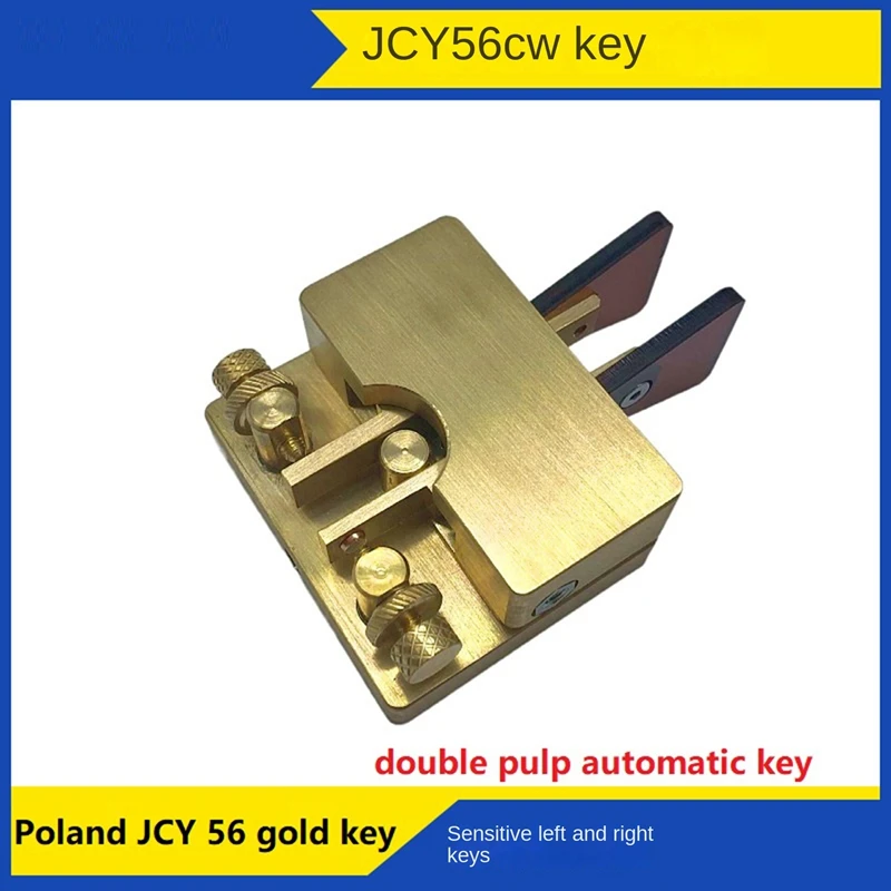 

JCY 56 CW Gold Key Built-In Two 3.5Mm Audio Jacks To Connect Automatic Double Plasma Magnetic Morse Radio Telegraph Key