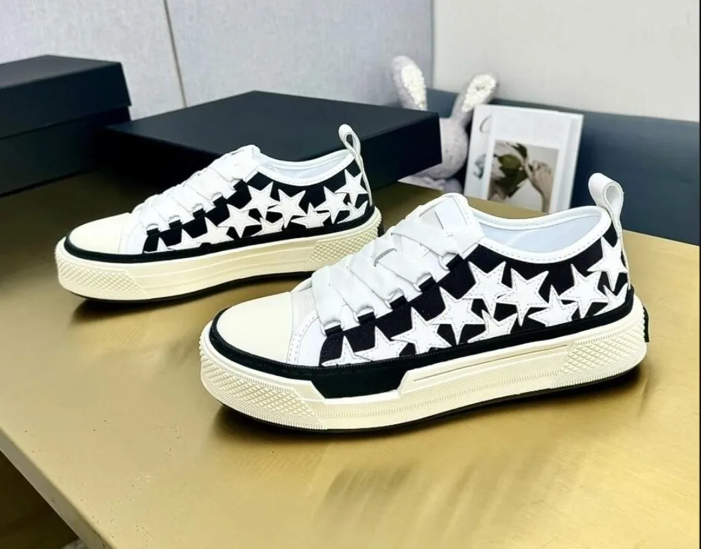 Осень 2023 новейшие парусиновые кроссовки Amiris с круглым носком и толстой подошвой