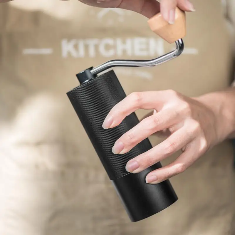 

Ручная кофемолка, портативный измельчитель из нержавеющей стали для приготовления кофе эспрессо