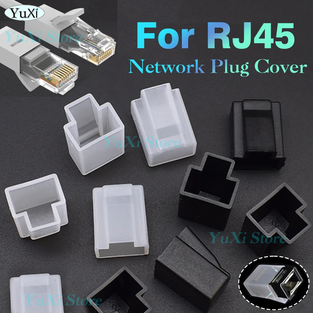 Фото 10 шт. RJ45 Ethernet-разъем пылезащитная крышка сетевая заглушка для Cat5e Cat6 CAT7 CAT8 RJ45 защитные заглушки №1