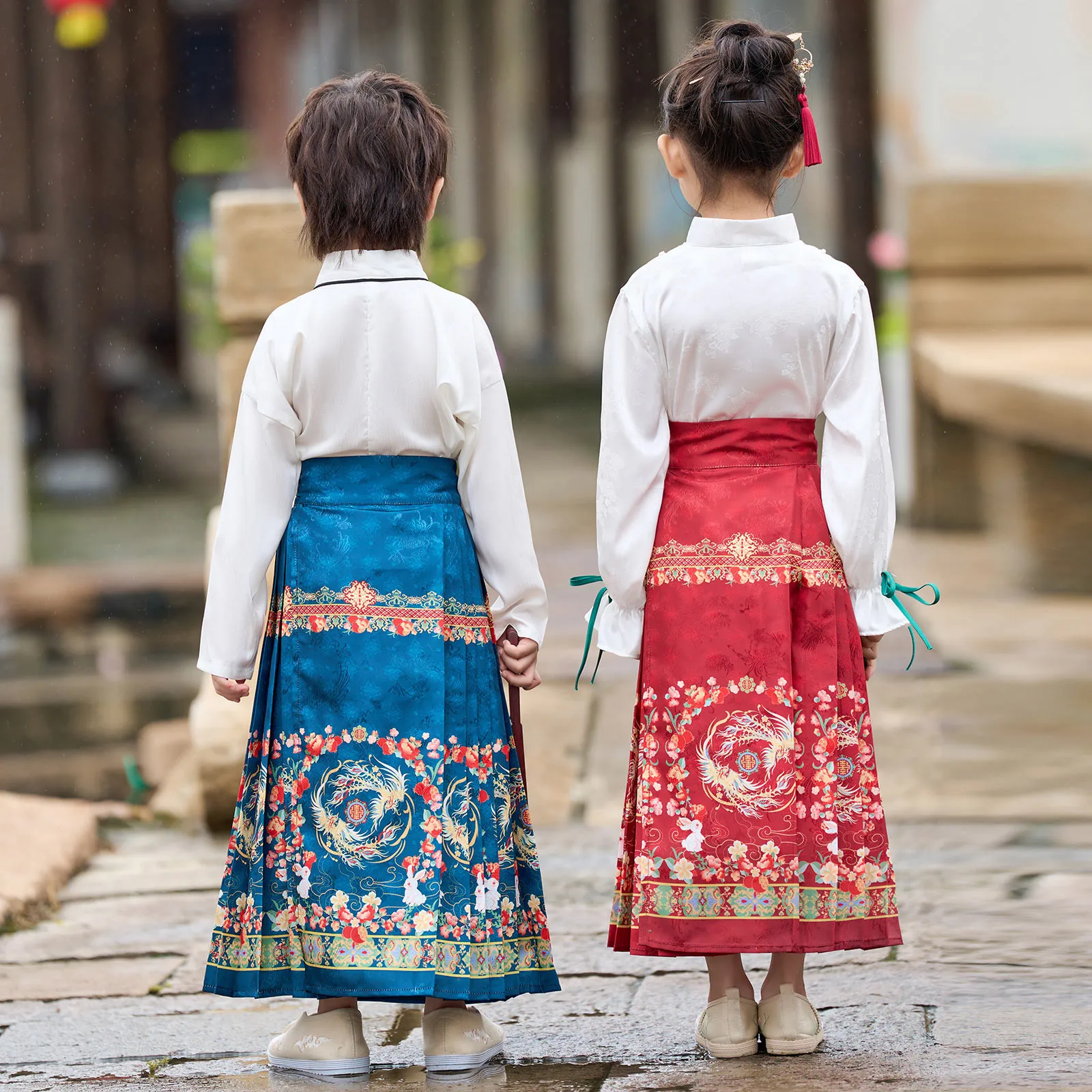 Повседневное Шелковое Платье Для Девочек С Рисунком Лошади Мини-юбка В Древнем