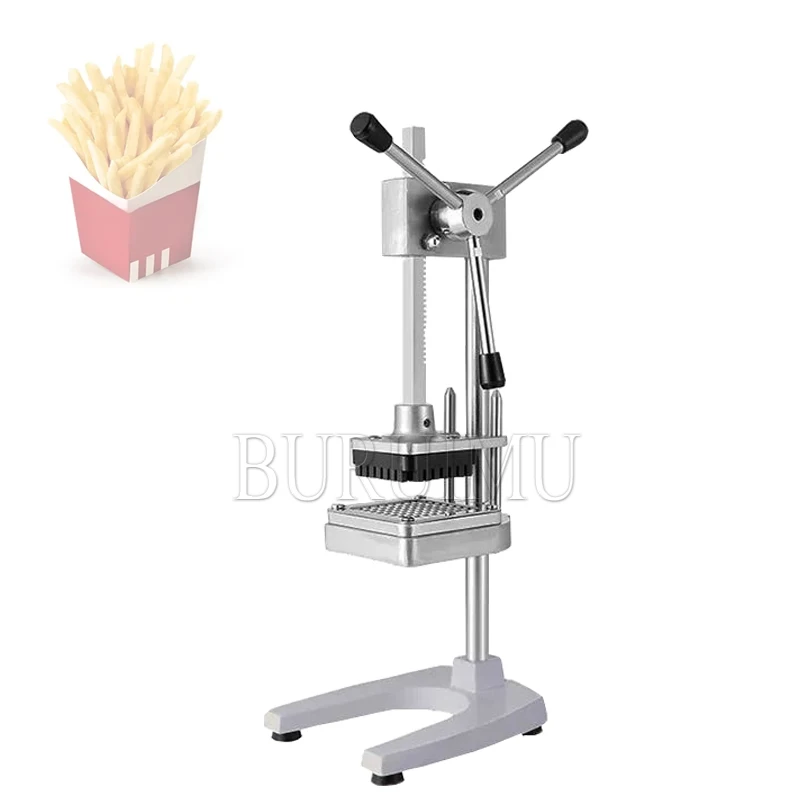 

Vertical Manual French Fries Potato Strip Cutting Machine Potato Cucumber Taro Cutters Vegetable Slicer With 3 Blades