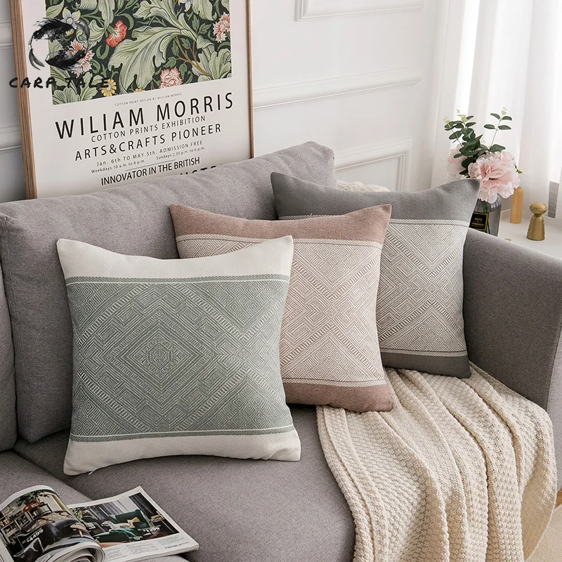 

Home Decor Cushion Cover Cotton Linen Pillow Cover 45x45cm Home Decorative Pillows for Sofa Living Room Luxury Cushion Covers