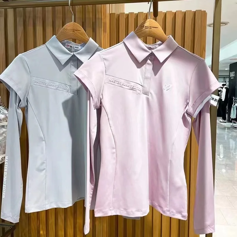 

Women's Golf Clothes 2023 Autumn New High Quality Korea Long Sleeve Polo T-shirt Stylish Sport And Breathable Top 골프웨어