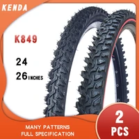 2pcs kenda k849 mountain bike tire 2426 inch 24 1 95 26 1 95 2 1 black tire red line cross thickened cross country tire