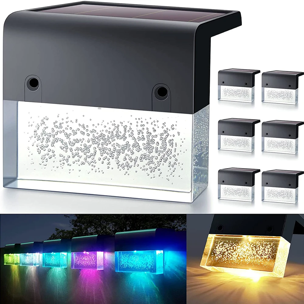 

Водонепроницаемые светодиодные палубные светильники на солнечной батарее, уличная лампа для лестницы, ступенчатого забора, садового двора...