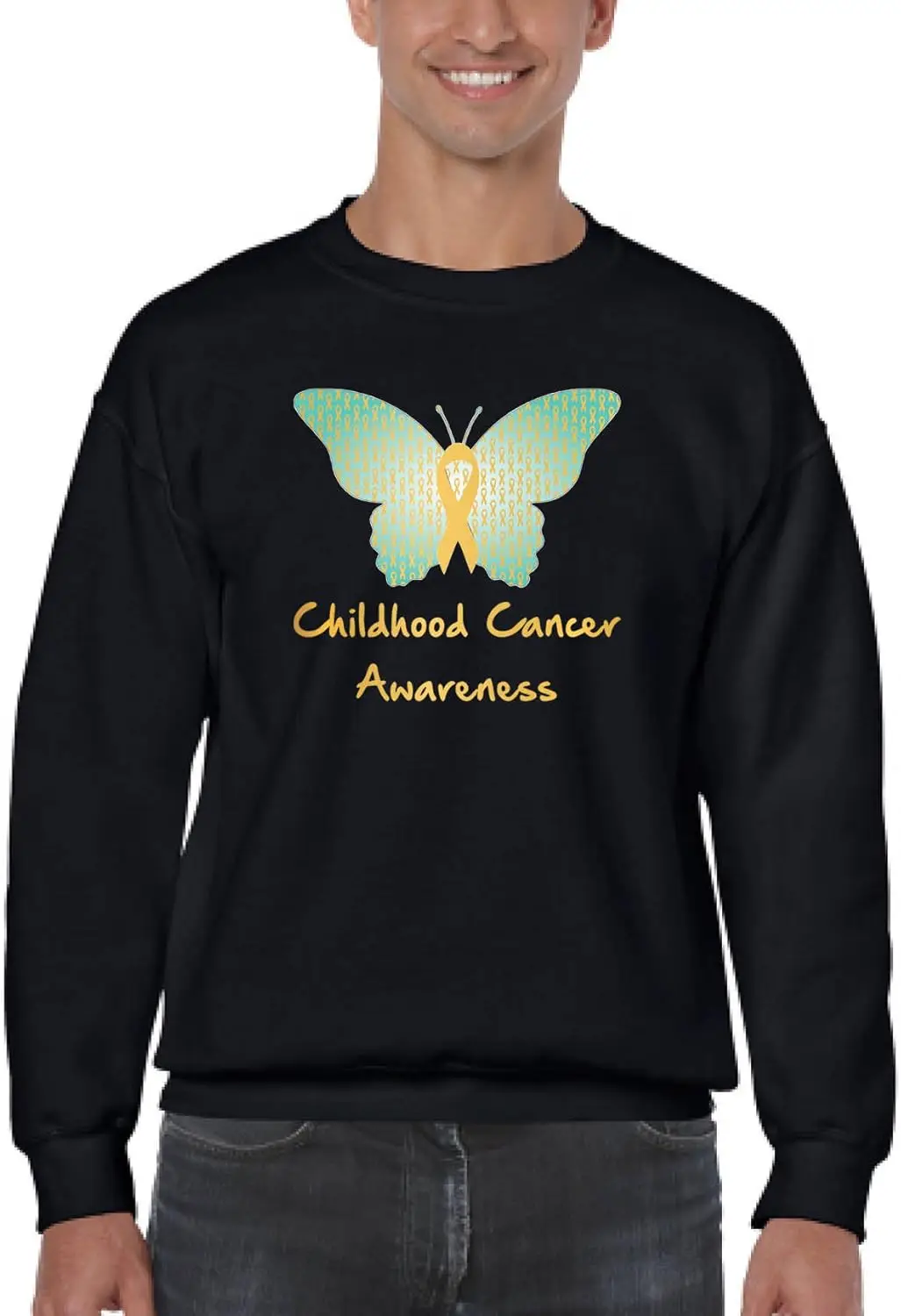 Толстовка для взрослых ALLNTRENDS осведомленность о раке детства топ Fight Hope Support