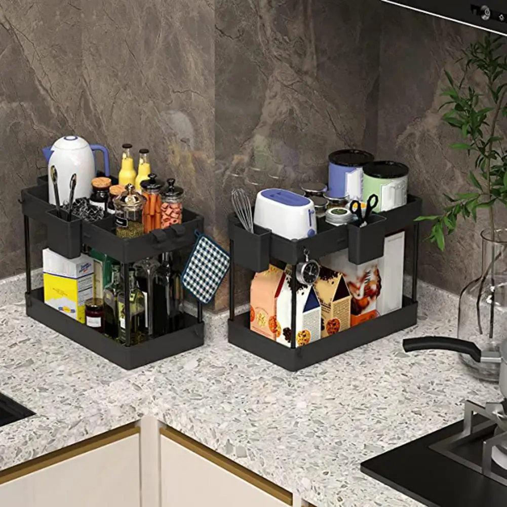 

Great under Sink Storage Shelf High Capacity Rust-proof under Sink Organizer under Sink Organizer 1 Set
