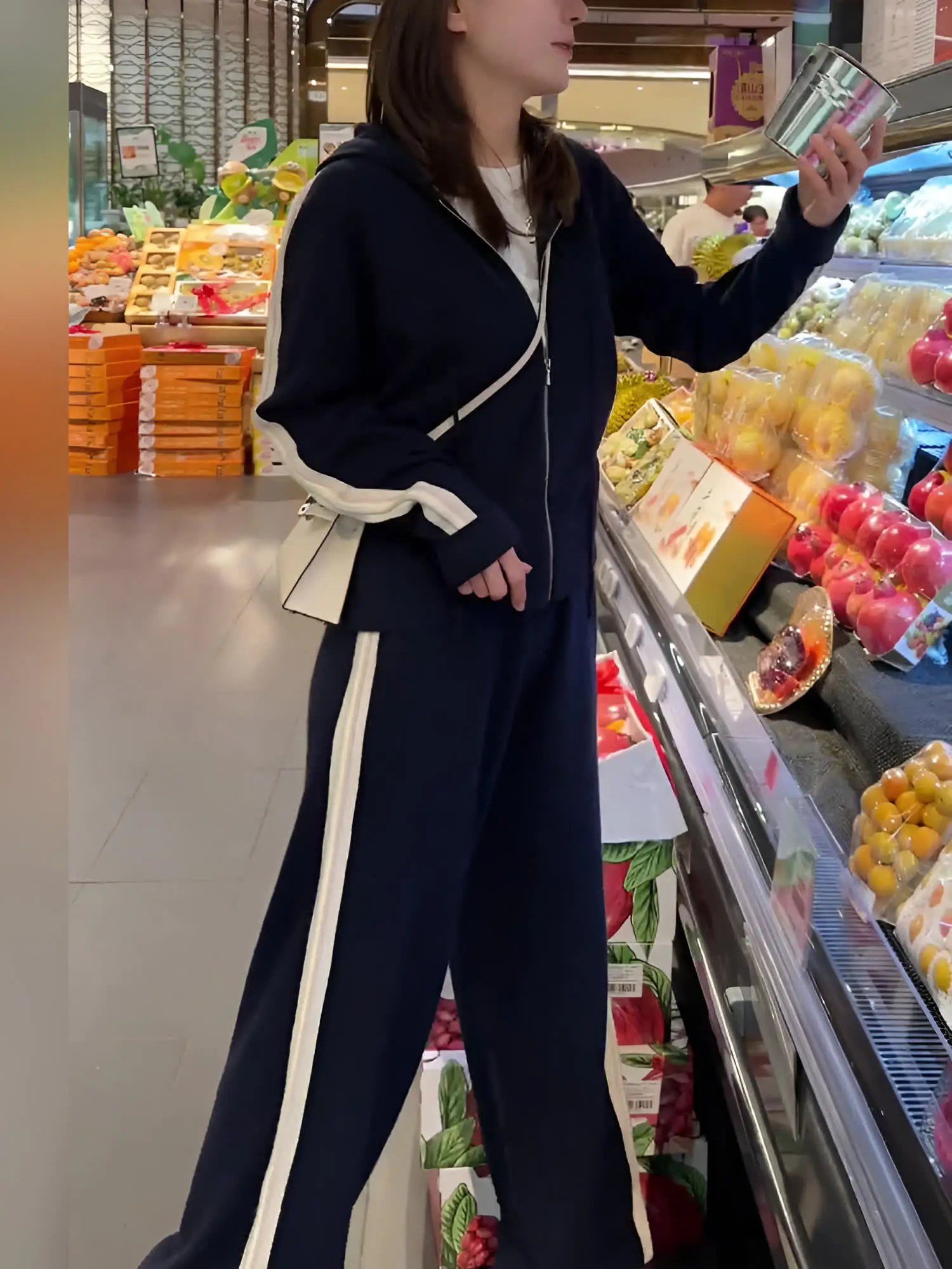 Синий спортивный комплект для отдыха больших размеров женский 2024 новый вестерн