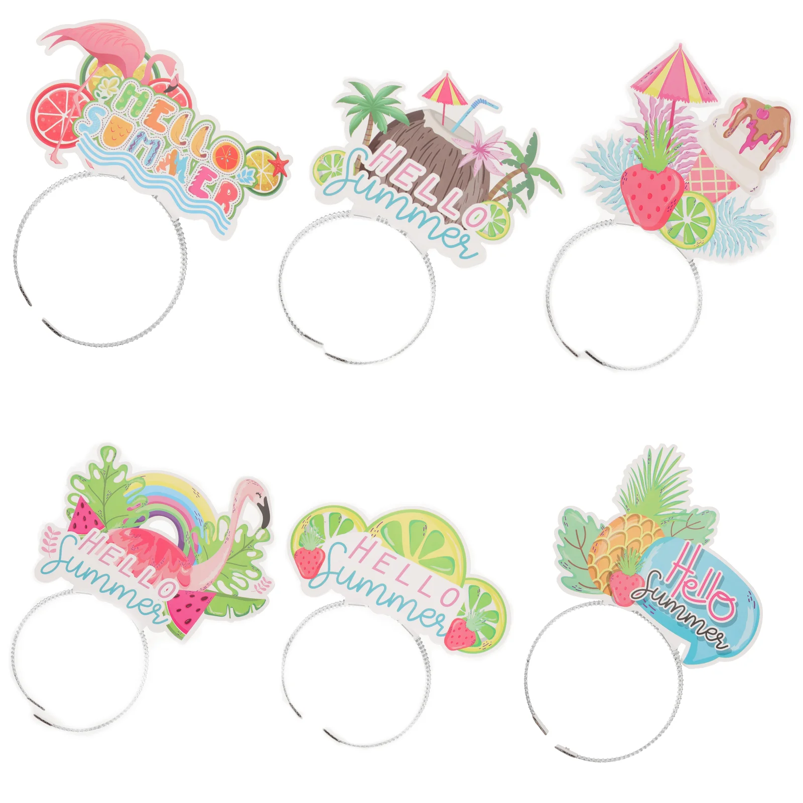 6-шт гавайская повязка на голову летняя для девочек реквизит фотосессии с