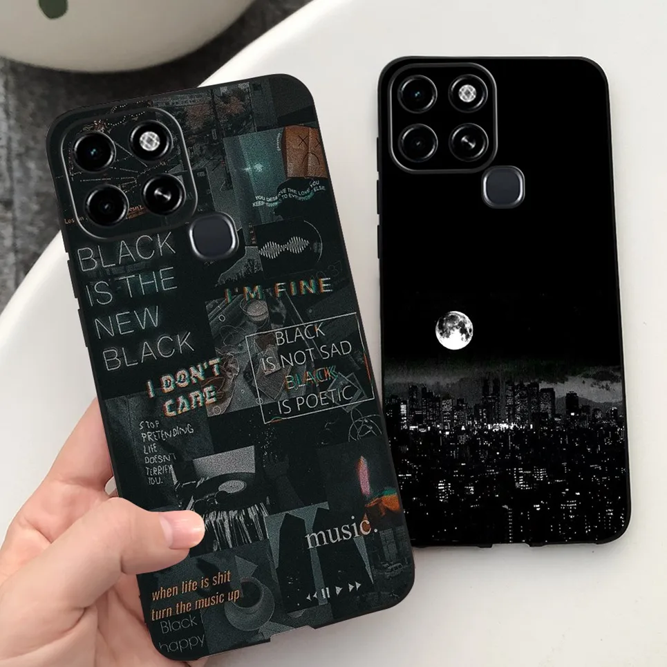 Для Infinix Smart 6 Plus чехол X6823C с животными жидкий силиконовый телефон задняя крышка