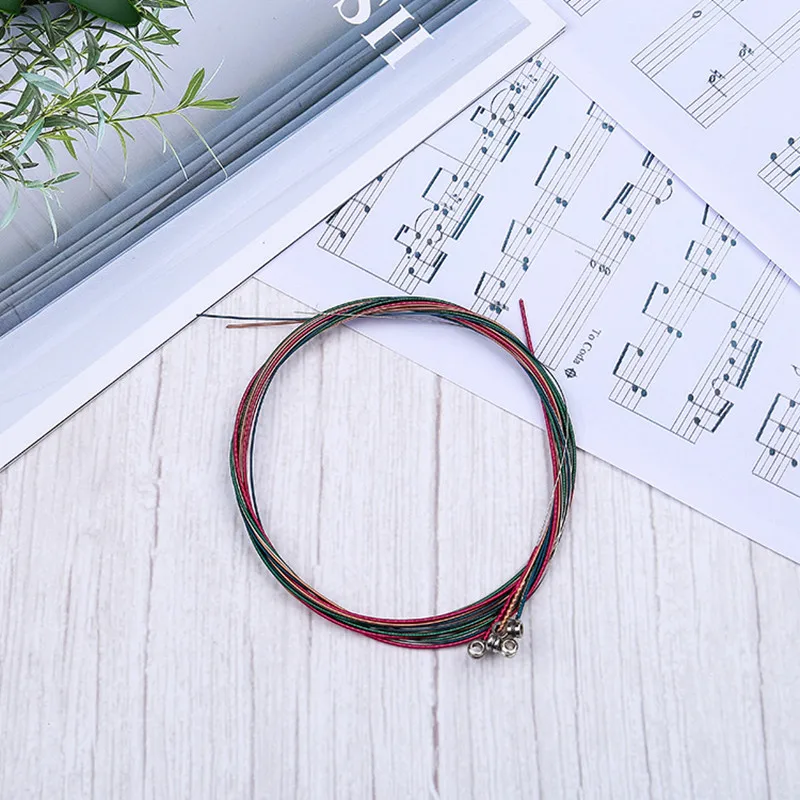 

Струны для Народной акустической гитары, струны из латуни, красной меди, цветные струны, отдельно упакованные струны, аксессуары