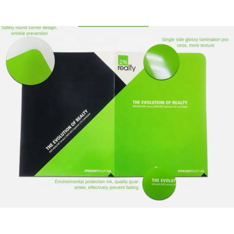 

customizd design Luxury business presentation folder printing document holder file folders custom logo with pockets