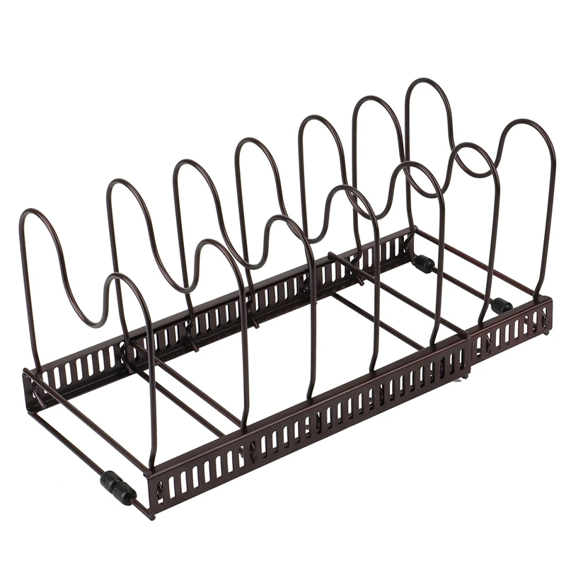 

Expandable Pot Rack Organizer -Pot And Pan Organizer For Cabinet, Pot Lid Organizer Holder Rack For Kitchen Counter